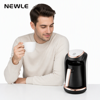 Máquina de Café Eléctrica Moderna Semiautomática de Acero Inoxidable con Pantalla LED OEM de Fábrica Newle, Cafetera Americana de Goteo para Exteriores y Hoteles