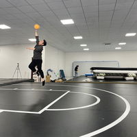 Prix d'usine DWF Matériel Gonflable Basketball Airtrack Sport Court Pour Trampoline Hall Arena