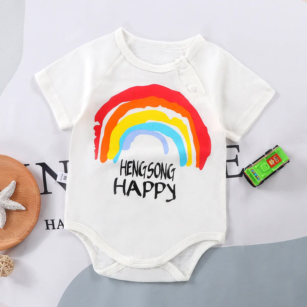 Baby Romper 1 Pieces Clothes 100% Cotton Snap Closure Outfits For Infant Short-Sleeve Bodysuits Toddler Stuff For 4 Seasons