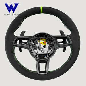 Volante Personalizado <span class=keywords><strong>Verde</strong></span> con Retorno al Centro, Apto para Porsche Panamera, Cayenne, <span class=keywords><strong>Macan</strong></span>, 718, Boxster, Cayman, 996, 911, 981, 958, 991 - Product Image 1