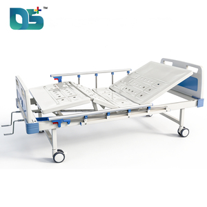 Cama de <span class=keywords><strong>Hospital</strong></span> Manual Ajustable con Barandilla Lateral Elevable, 2 Funciones, 2 Manivelas, Precio Económico, para Pacientes - Product Image 2