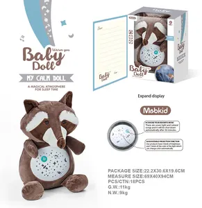 Muñeco de felpa con proyección de luz Musical para bebés, juguete de felpa relajante con proyección de sueño para niños en edad preescolar, 2022