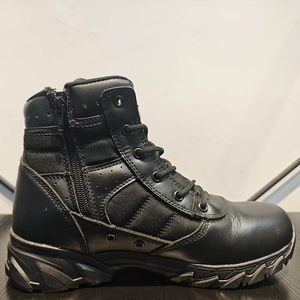 TSA01 Men Black Leather High Top Men <b>Hiking</b> <b>Boots</b>, Waterproof All Seasons Outdoor Training Shoes - Product Image 1