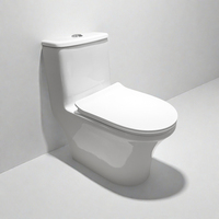 Nouvelle toilette moderne à siphon, chasse d'eau 4D Tornado, en céramique, à poser au sol, cuvette monobloc, siphon en S, double chasse d'eau