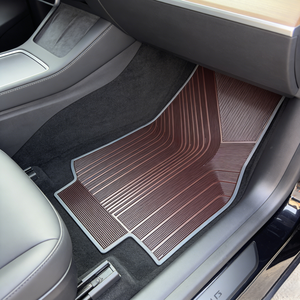 Tapis de voiture Tesla Y 2025, tapis de voiture de luxe, <span class=keywords><strong>r</strong></span>ésistant aux taches, protection toutes saisons, imperméable, en caoutchouc latex, ensemble complet de tapis de voiture, 10 mm d'épaisseur - Product Image 2