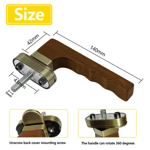 Chinese Brand Satin Window Handles Aluminium Solid Wooden Awing Window Handle For Home