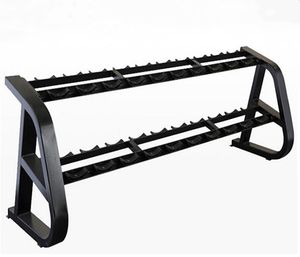 Support de rangement commercial pliable pour haltères (10 paires) en acier et fonte – Sécurité et durabilité pour les ensembles d'haltères de salle de sport - Product Image 2