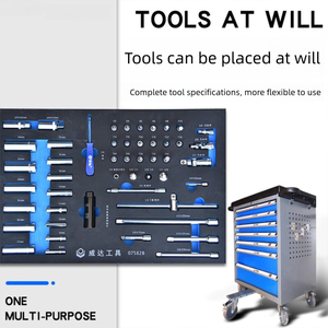 Carrello Portautensili Professionale Blu per Meccanici, Armadio Mobile per Officina Auto (Senza Utensili) - Product Image 4