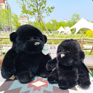 Peluche Requin Noir Simulé avec Rembourrage en Coton PP, Jouet Animal Mignon pour Bébé, pour les 2 ans et plus, Hauteur 11-30cm - Product Image 4