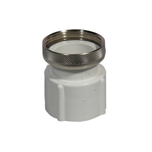 Raccord ABS blanc avec anneau en laiton 1 1/2 po x 40 mm pour tuyaux de plomberie - Product Image 1