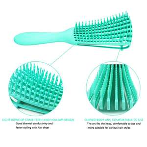 Peigne démêlant portable à texture <span class=keywords><strong>afro</strong></span> personnalisé en gros, peigne en plastique ondulé antidérapant pour <span class=keywords><strong>cheveux</strong></span> bouclés, <span class=keywords><strong>brosse</strong></span> démêlante pour <span class=keywords><strong>cheveux</strong></span> naturels - Product Image 4