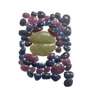 Saphirs naturels de haute qualité, taille rose, paires, pierres précieuses fantaisie pour la fabrication de bijoux, minéraux décoratifs, pierres précieuses en vrac, qualité AA - Product Image 1