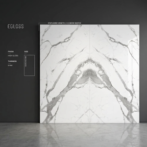 Losas de Cerámica Sinterizada Fox Marble, Formato Jumbo 1200x2400mm, Breccia Estrella Ice, para Baños de Lujo y Centros Comerciales - Product Image 2