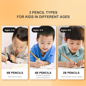 Mideer MD0169 Crayon d'illumination Triangle grossier 4B crayons pour enfants - Product Image 5