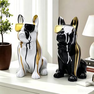 Statuetta in Resina Dipinta a Mano <span class=keywords><strong>Personalizzata</strong></span> di Bulldog Francese per Arredamento Casa - Product Image 5