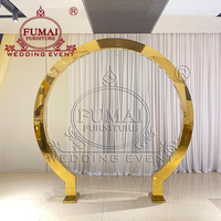 Décor de mariage personnalisé Toile de fond pour événement Arche de scène en acier inoxydable pour mariage