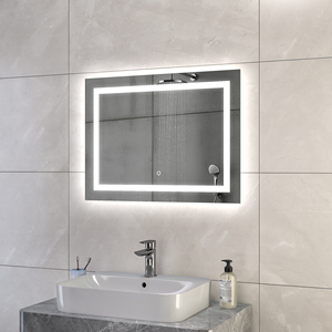 <span class=keywords><strong>Espejo</strong></span> <span class=keywords><strong>de</strong></span> <span class=keywords><strong>Baño</strong></span> LED Moderno y Minimalista con Halo Frontal, Control Táctil y Antivaho para Tocador, Hotel, Vestíbulo, Dormitorio, Venta al Por Mayor - Product Image 2