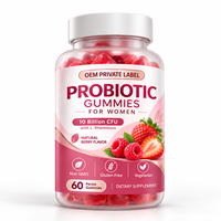OEM Gummies Probiotiques Femme 10 Md CFU 60 Unités Saveur Baies Santé Intestinale Digestion GMP