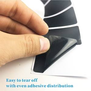 Etiquetas Adhesivas Impermeables Negras para Recipientes de Cocina, Reutilizables, Removibles, para Frascos y Botellas, Forma Irregular, Disponibles - Product Image 4