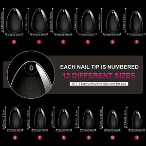 600 unids/caja de Gel suave de almendra transparente X puntas de <span class=keywords><strong>uñas</strong></span> extensión de <span class=keywords><strong>uñas</strong></span> medio <span class=keywords><strong>mate</strong></span> acrílico <span class=keywords><strong>uñas</strong></span> postizas <span class=keywords><strong>cortas</strong></span> - Product Image 5