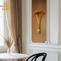 Jewellerytop Applique Murale Décorative Européenne de Luxe en Bronze Lumière Salon Couloir Chambre Applique Murale en Laiton Antique