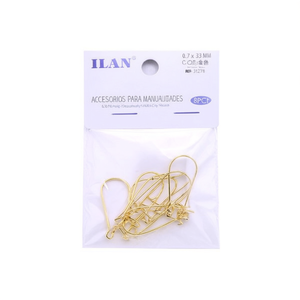 Orecchini color oro Ilan 0,7x33mm Accessori per artigianato - Product Image 1