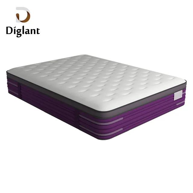 D68 Diglant أعلى اللاتكس الفاخرة الذاكرة بالجملة وسادة لاتكس أعلى رغوة لينة النوم المثالي الإسفنج 3d جيب فراش (مرتبة) السرير