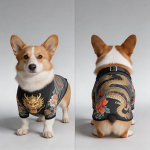 Mono de recuperación Cool Dog Tattoo con estampado de dragón chino, antidesprendimiento, para perros de razas grandes como <span class=keywords><strong>Doberman</strong></span> y Golden Retriever - Product Image 2