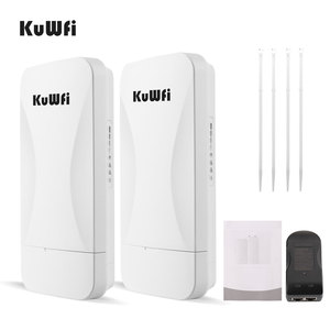 Kuwfi <span class=keywords><strong>dual</strong></span> Gigabit <span class=keywords><strong>Ethernet</strong></span> Port ngoài trời <span class=keywords><strong>Modem</strong></span> tầm xa 5.8G 3km 900Mbps Wifi point-to-point không dây CPE cầu 5G hỗ trợ - Product Image 2