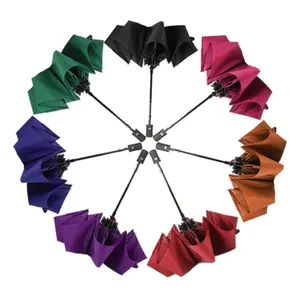 fashion luxury compact custom logo print branded foldable gift umbrella in bag