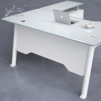 Bureau d'ordinateur en verre mobilier d'intérieur ensemble complet table de bureau design mobilier de bureau design moderne table de bureau en verre
