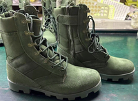 Bottes tactiques de combat camouflage pour hommes avec fermeture éclair latérale supérieure, idéales pour l'entraînement, le travail dans le désert, la randonnée en montagne et les activités de plein air