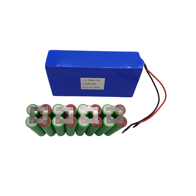 29.6v 5ah Lithium Battery 8S2P Battery Pack with Samsung 25R5 Cells 28.8V 40A Customizable Battery 12V 24V 60V 10Ah 15Ah 20Ah