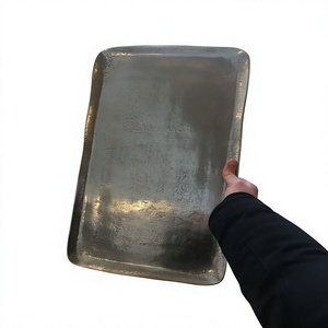 Food Serving <b>Tray</b> Large Rectangular Shape Restaurant Supplies Catering Use Eco Friendly Metal Decorative <b>Trays</b> Factory Price - Product Image 1