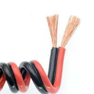 Cable Flexible de cobre trenzado RVB, lámpara de iluminación para Monitor, altavoz, 2 núcleos, 0,3, 0,5, 0,75, 1, 1,5, 2,5, 4 mm2, PVC, 300V, 80C