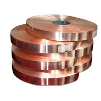 Peau de feuille de cuivre rouge T2, bande de cuivre ultra-mince conductrice de mise à la terre, joint en cuivre rouge 0.05-3mm