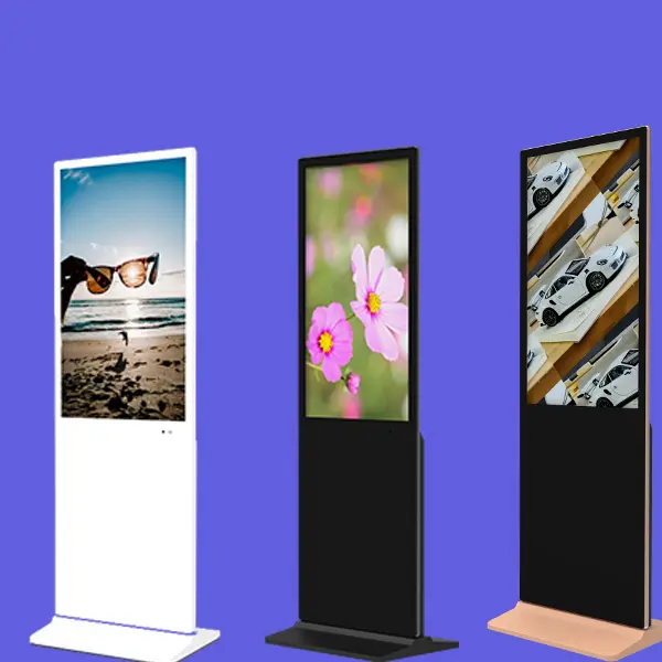 49Inch Ultra-Dunne Vloer Gemonteerde Reclame Totem Indoor Lcd Digitale Bewegwijzering Display Android Touchscreen Kiosk