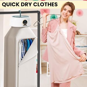 <span class=keywords><strong>Sèche</strong></span>-<span class=keywords><strong>linge</strong></span> automatique compact pour les voyages, fonction de séchage des chaussures - pliable, silencieux (40 dB), idéal pour la voiture, l'extérieur, les étudiants et les familles - Product Image 5