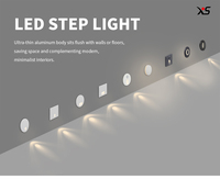 Lampe LED encastrée pour marches avec capteur, contrôle intelligent WiFi, en aluminium, pour escalier, mur, couloir intérieur, éclairage de sécurité, 3W, blanc chaud