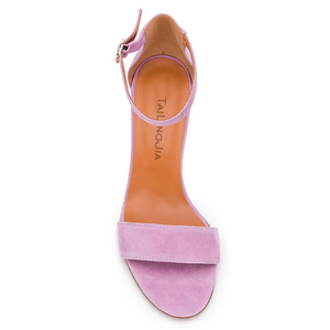 Elegante cinturino con fibbia di grandi dimensioni sandali da donna punta aperta tacco basso blocco <span class=keywords><strong>tacchi</strong></span> alti danza per donna - Product Image 4