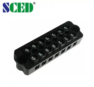 7 PIN PANEL MOUNT Terminal Blok PC Tembaga dan Kuningan Kandang Pakan Terminal Blok Konektor 7.40 Mm