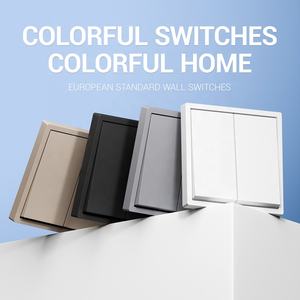 Mécanisme d'<span class=keywords><strong>interrupteur</strong></span> de lumière noire européen bureau à domicile appartement électrique 2 Gang 1 voie <span class=keywords><strong>interrupteur</strong></span> d'alimentation mural avec anti-empreinte digitale - Product Image 3