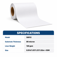 Rouleau de vinyle PVC auto-adhésif haute adhérence brillant mat imprimable à l'encre éco-solvant pour impression numérique, vente en gros pour signalétique extérieure