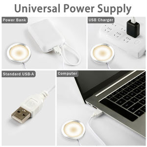 Luz LED USB para Gabinete SMD2835 con Interruptor, <span class=keywords><strong>Cable</strong></span> de 5V, Luces Bajo Muebles, Luz Fría, Cálida, Neutra, Blanca, Lámpara de Techo, Montaje Superficial, 3 Vatios - Product Image 6