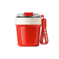 Gobelet à double paroi en acier inoxydable 304 de haute qualité, avec paille, corde de levage, portable, pour l'extérieur, la voiture, avec isolation sous vide, 6 à 12 heures