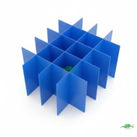 Boîte de rangement pliable multifonctionnelle en plastique recyclable avec séparateurs