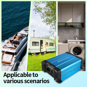 Inversor de corriente de onda sinusoidal pura con función de derivación y pantalla <span class=keywords><strong>LCD</strong></span>, interruptor automático para sistema solar doméstico, RV, aplicaciones fuera de la red - Product Image 4