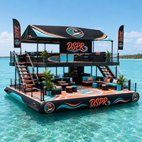 Plateforme flottante gonflable OEM pour bars, clubs de plage, hôtels, locations, événements et utilisation en extérieur