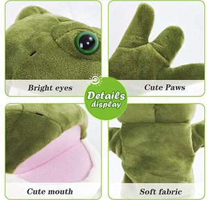 3196 Mềm Màu Xanh Lá Cây Ếch Sang Trọng Thú Nhồi Bông Tay Con Rối Vai Trò Chơi Câu Chuyện Kể Búp Bê Sang Trọng Đồ Chơi Ếch Con Rối Cho Trẻ Em Quà Tặng - Product Image 4