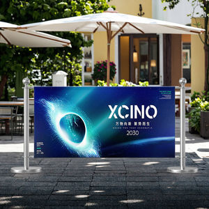 Toptan gelişmiş açık Cafe kalabalık kontrol çit krom payanda bariyer barikat kapak afiş standları - Product Image 1